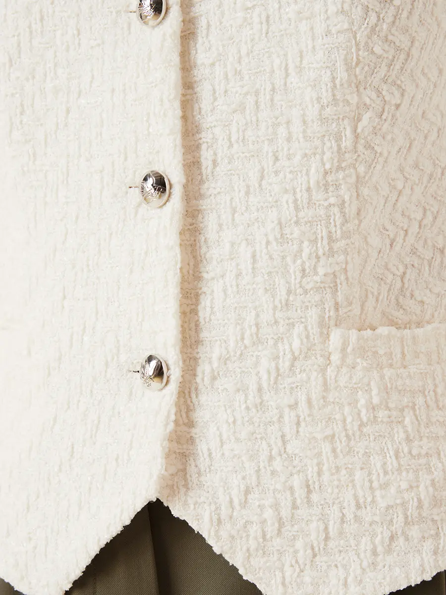 Жилет твидовый