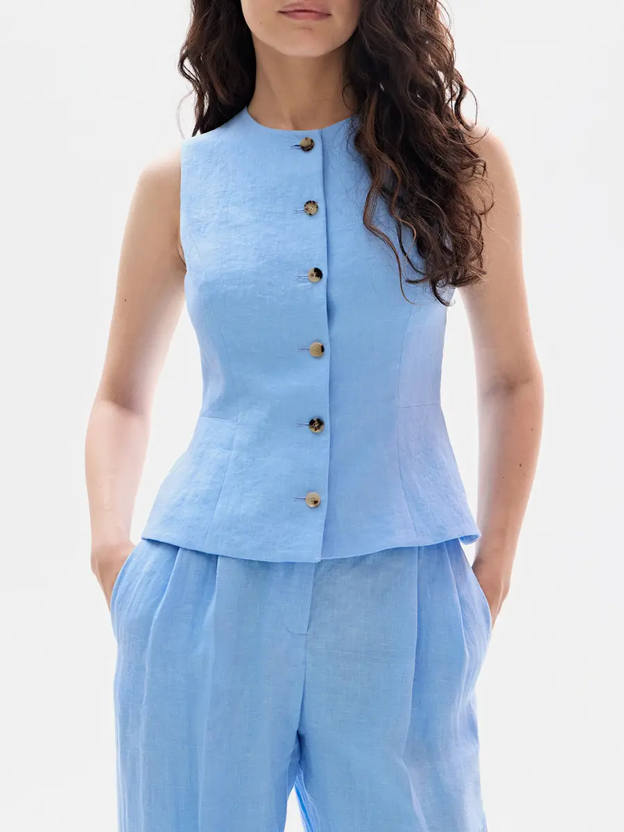 Жилет льняной