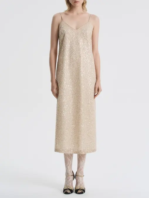 Платье-комбинация с вышивкой FASHION REBELS