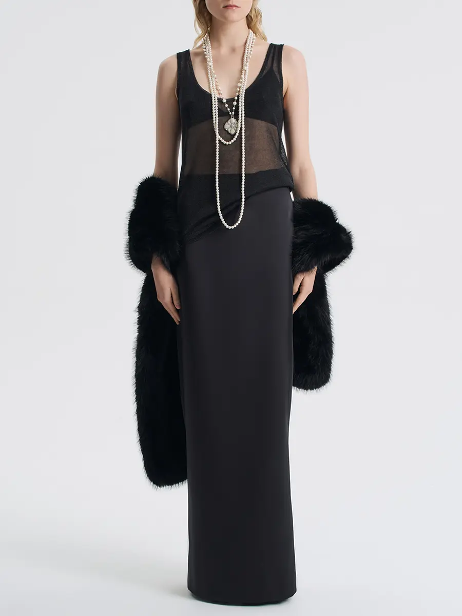 Юбка из атласа