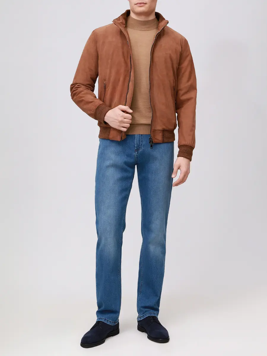 Бомбер кожаный