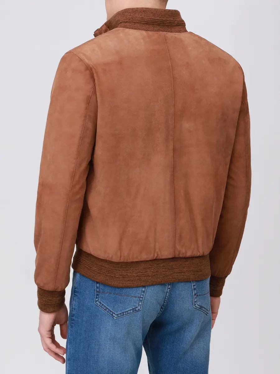 Бомбер кожаный