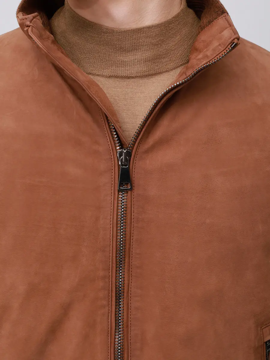 Бомбер кожаный