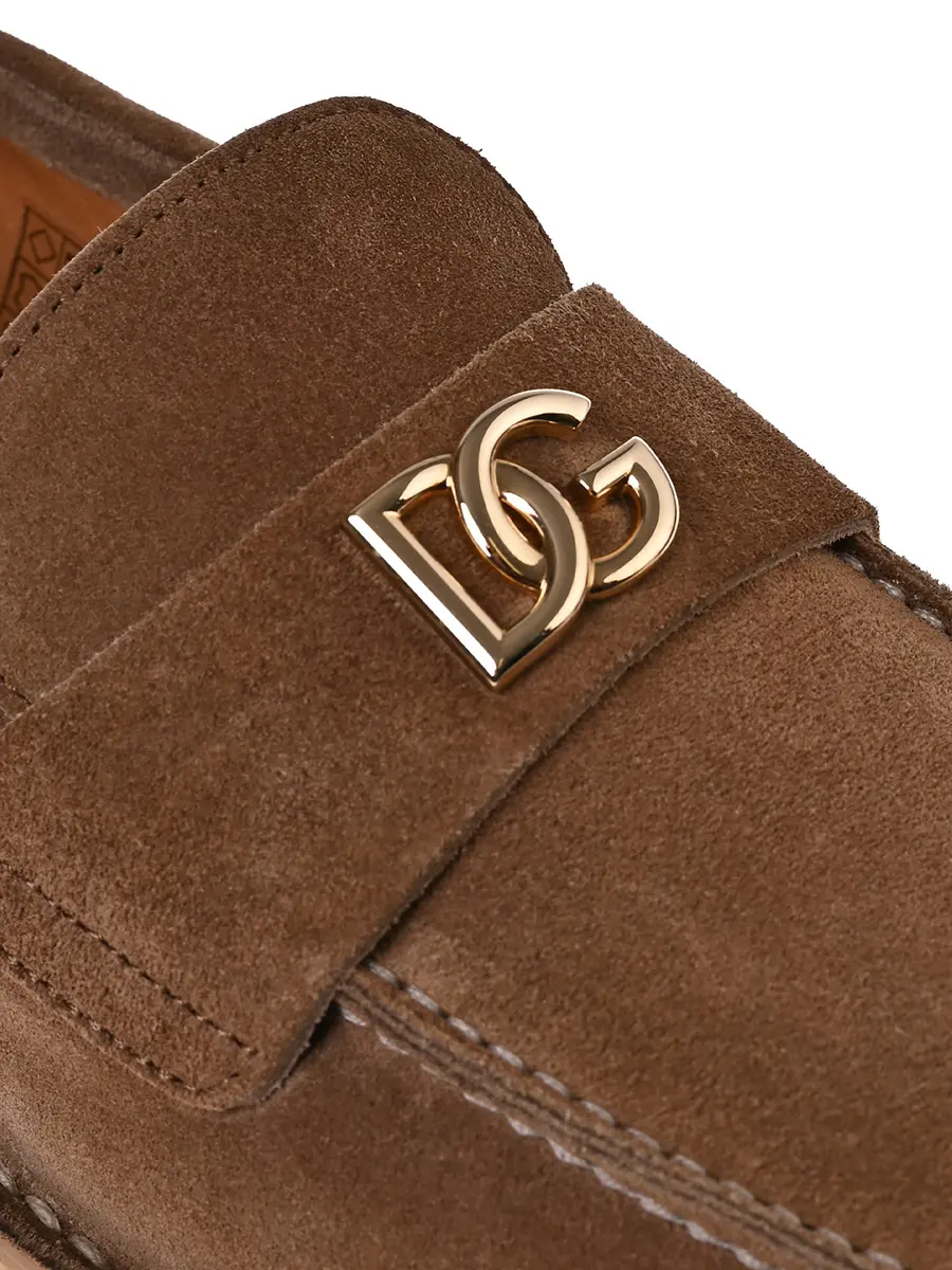 Лоферы замшевые