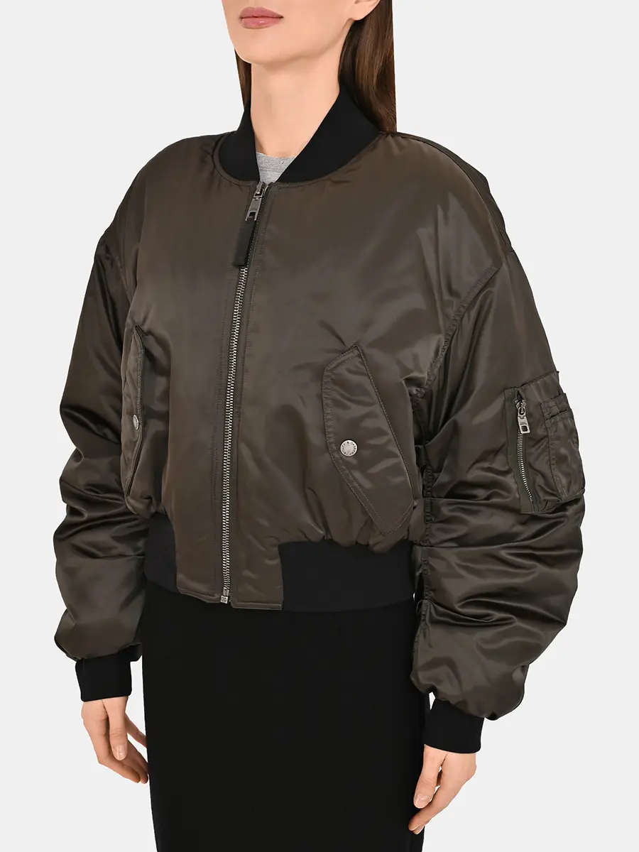 Бомбер однотонный