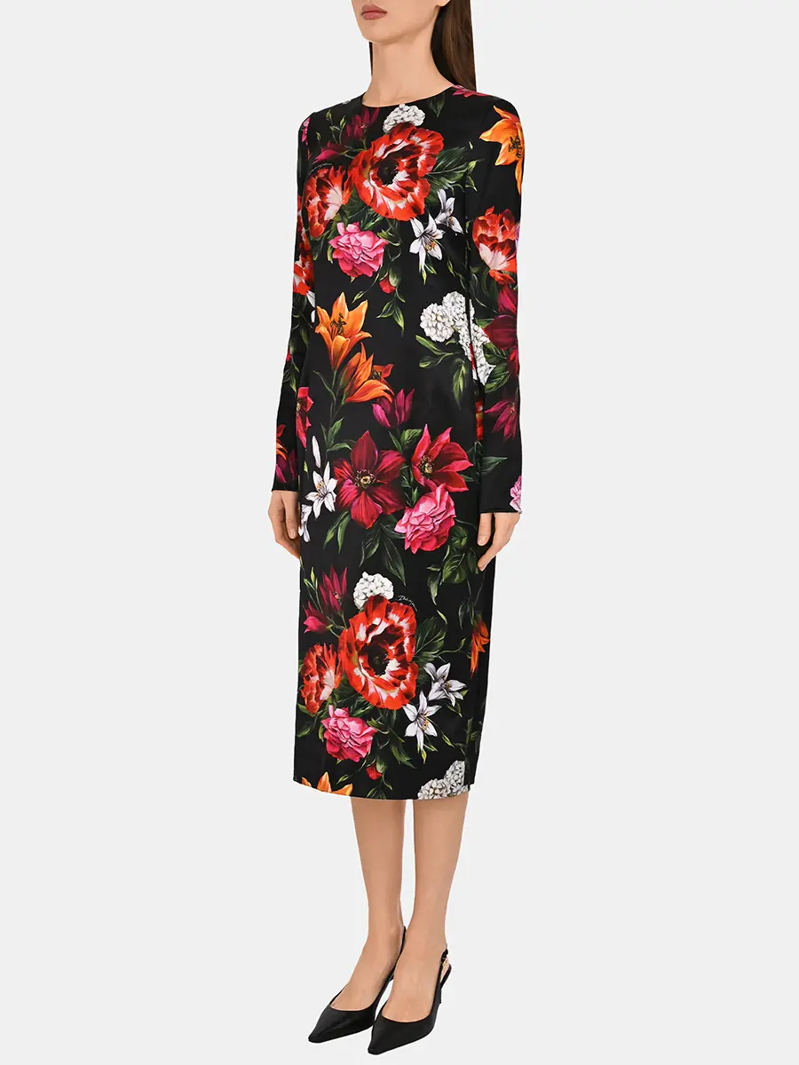 Платье шелковое