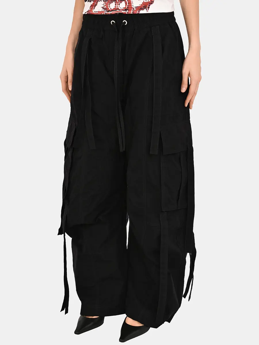 Брюки-карго однотонные