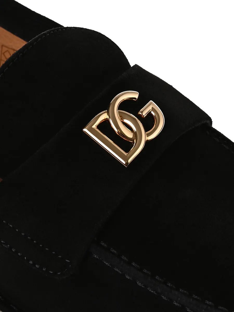 Лоферы замшевые