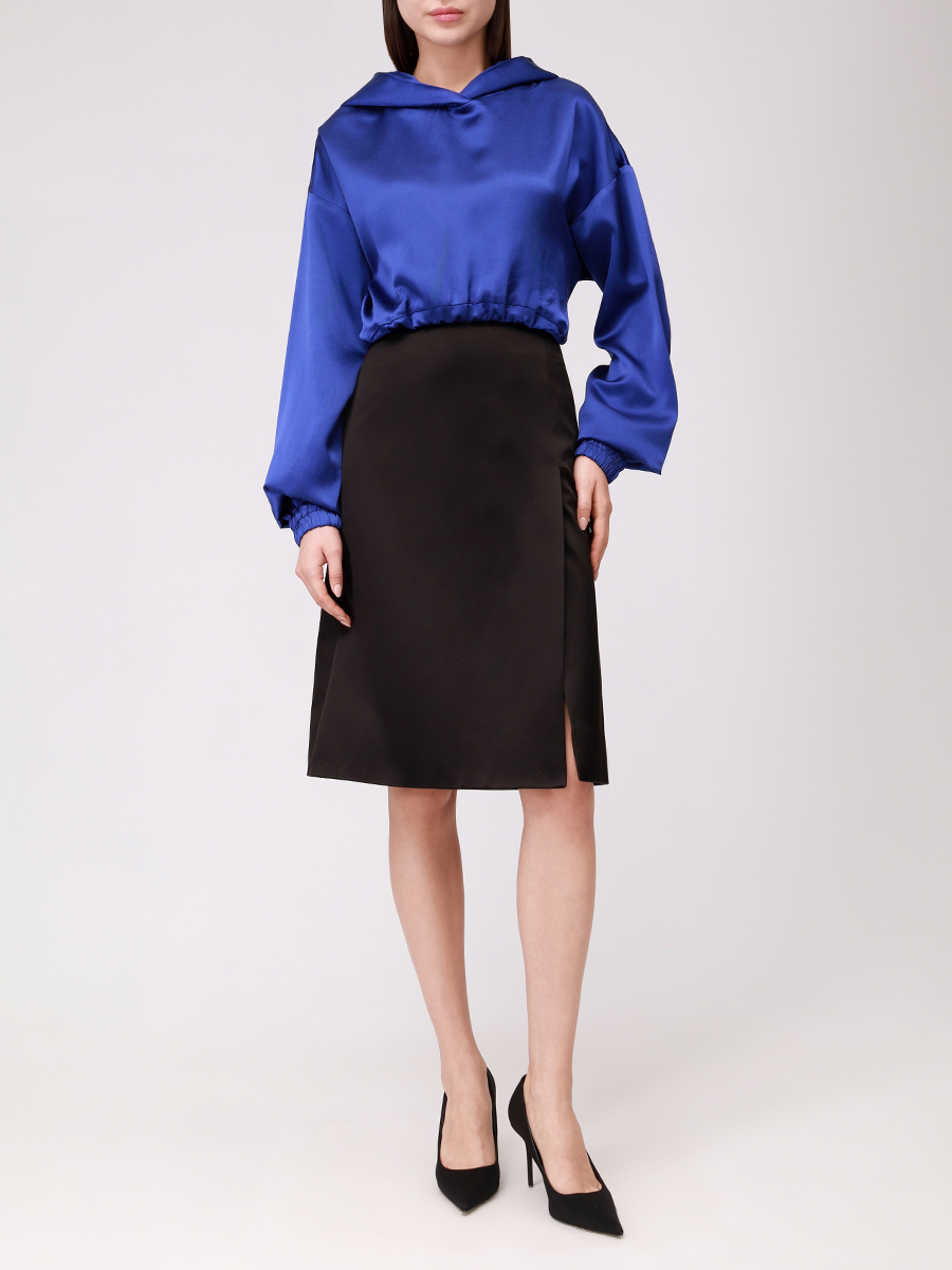 Худи из шелка и хлопка