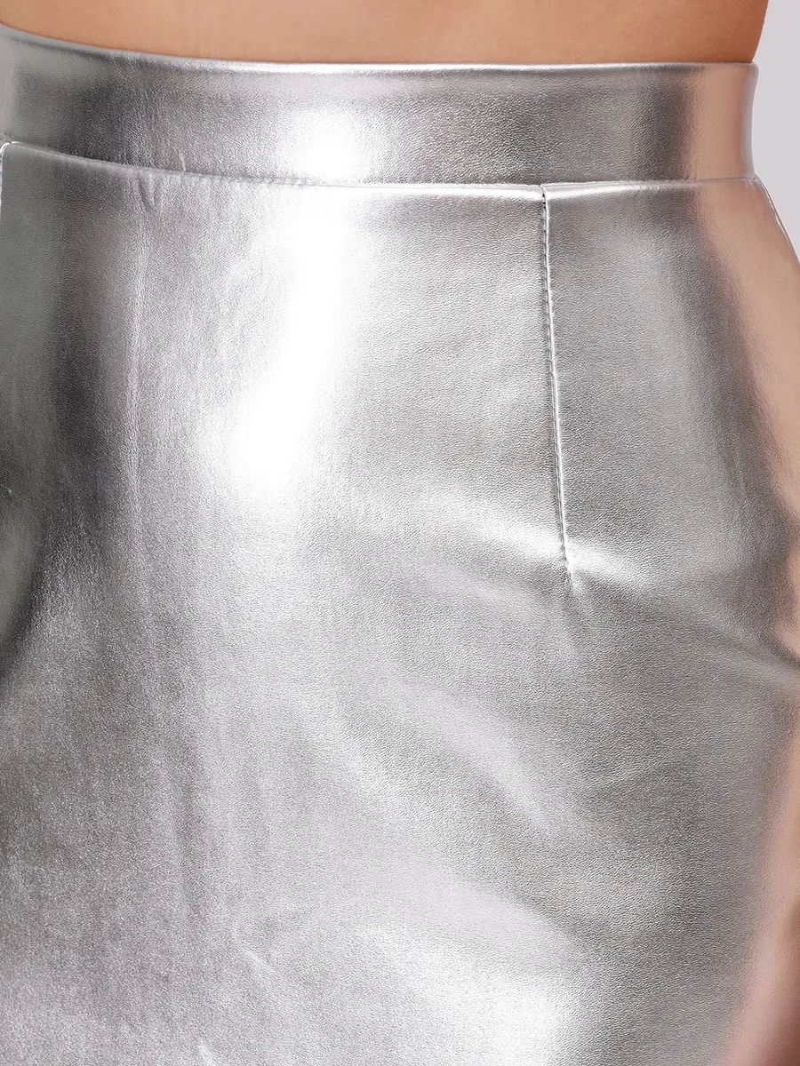 Юбка из экокожи