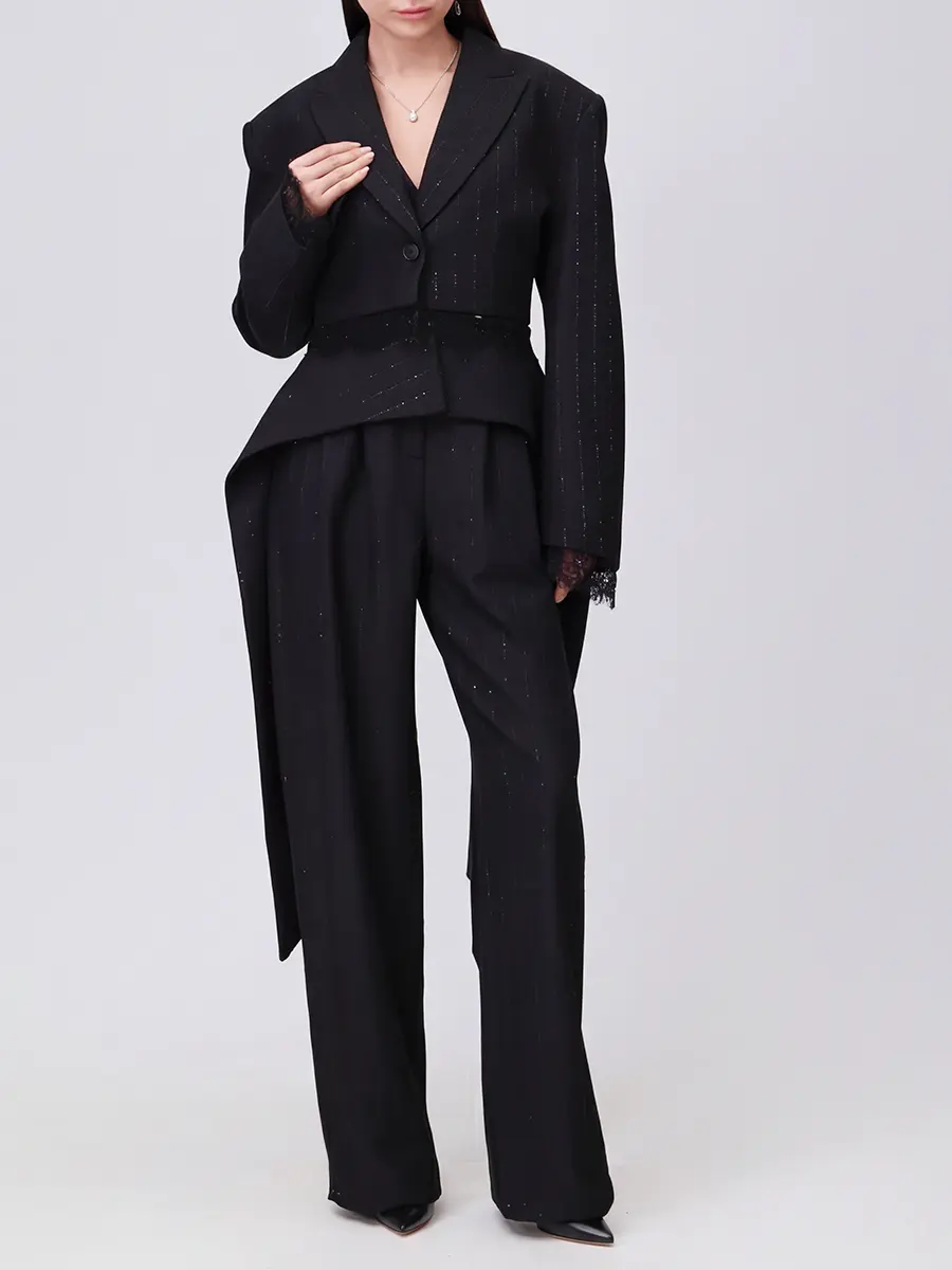 Костюм-тройка в полоску