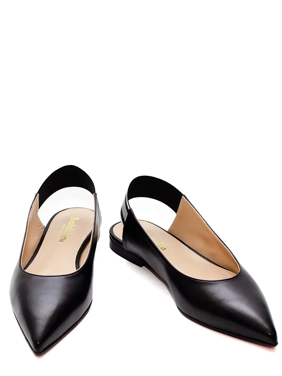 Балетки кожаные