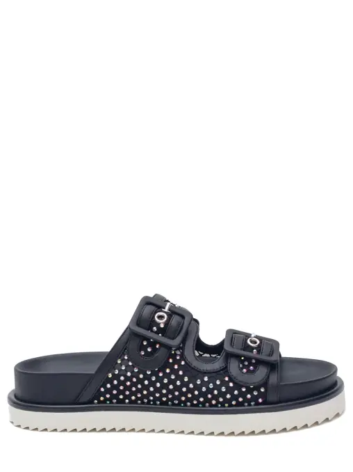 Шлепанцы из сетки и кожи BALDININI