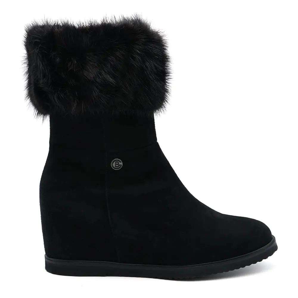 Ботильоны замшевые на меху