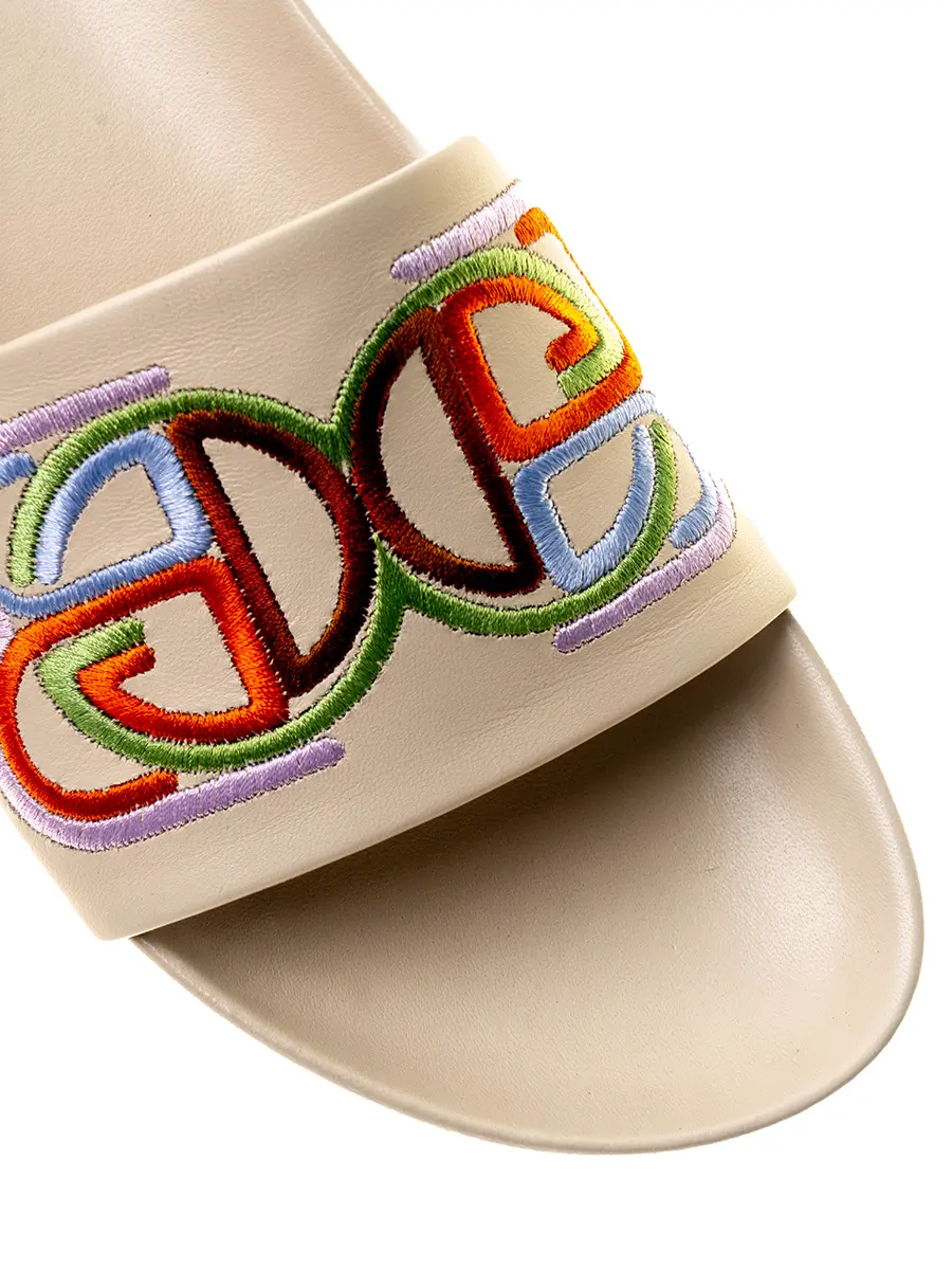 Шлепанцы кожаные