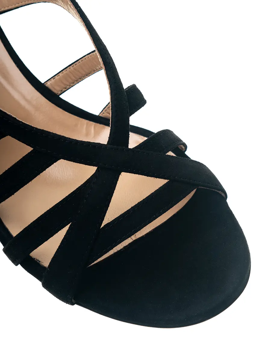 Босоножки замшевые