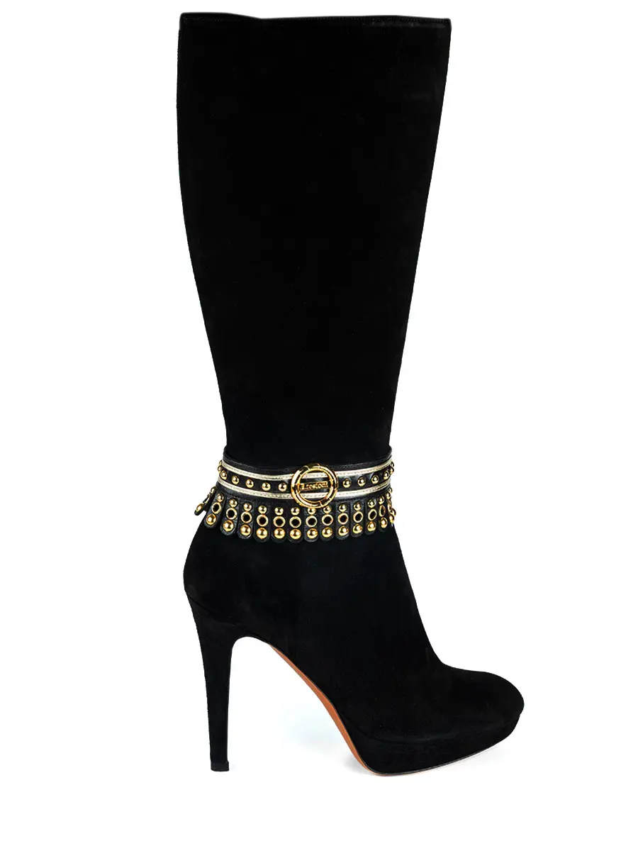 Сапоги замшевые