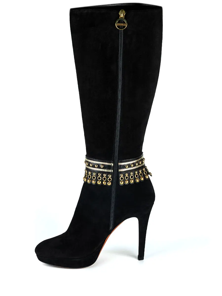 Сапоги замшевые