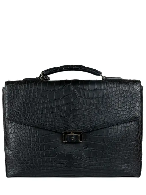 Портфель из кожи крокодила BRIONI