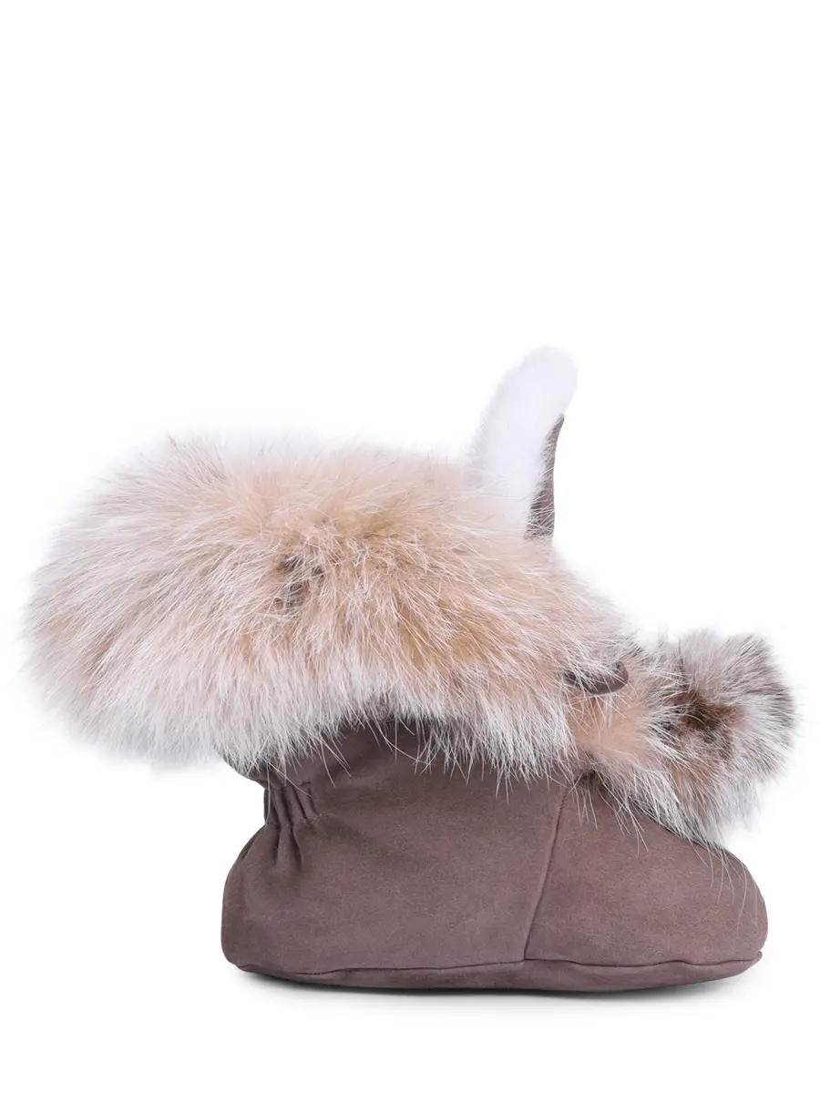 Пинетки замшевые с мехом