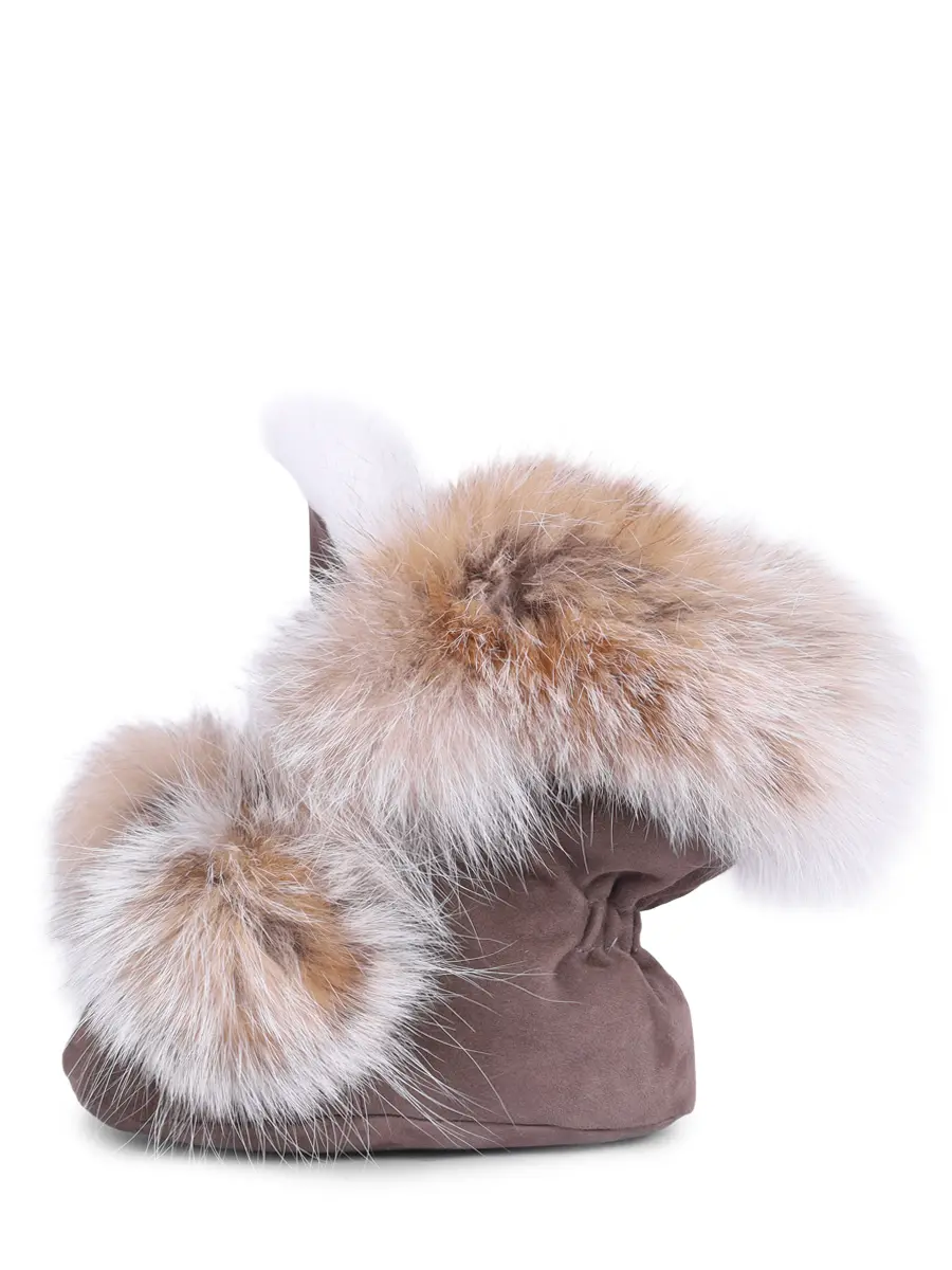 Пинетки замшевые с мехом