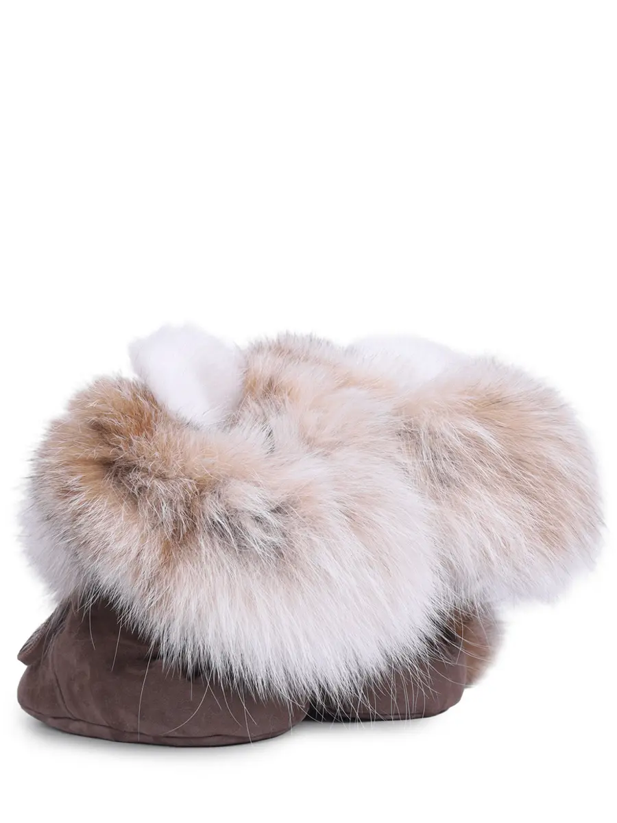 Пинетки замшевые с мехом