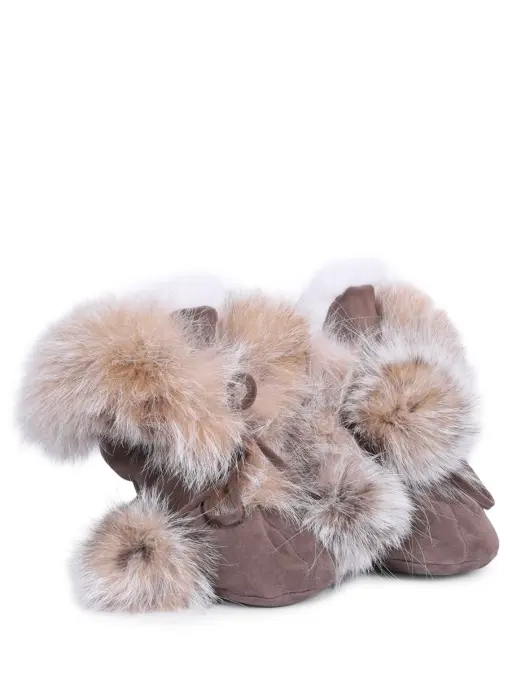 Пинетки замшевые с мехом YASAVI