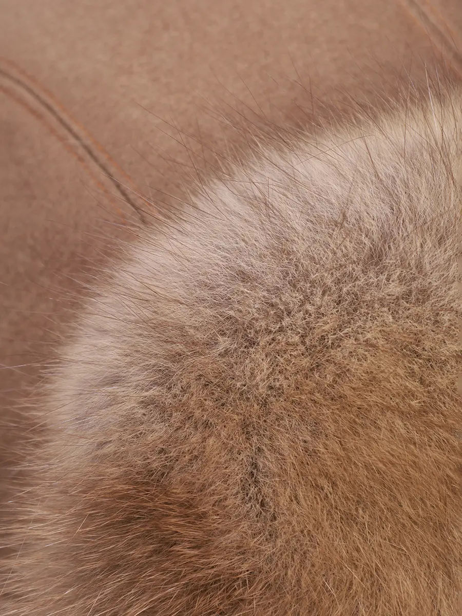 Шапка кашемировая с мехом соболя