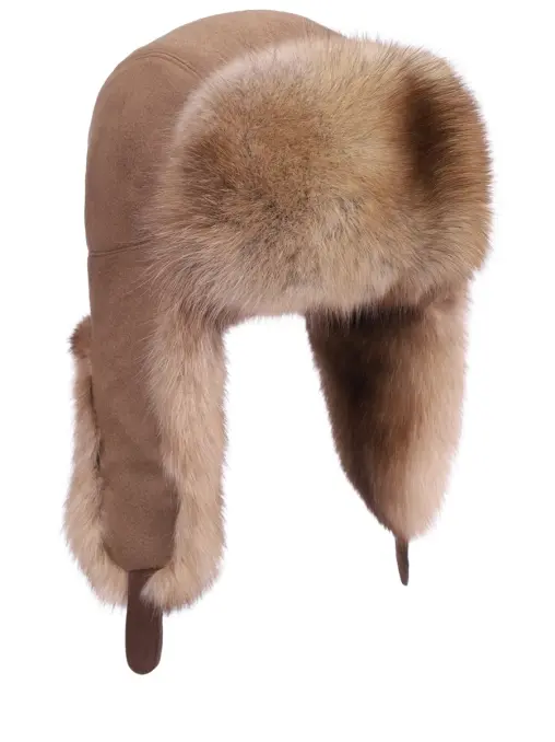 Шапка кашемировая с мехом соболя YASAVI