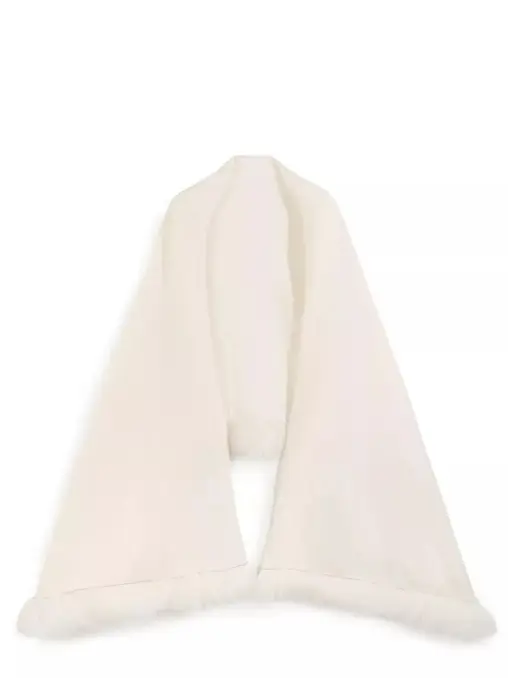 Палантин шерстяной с мехом енота FREE AGE