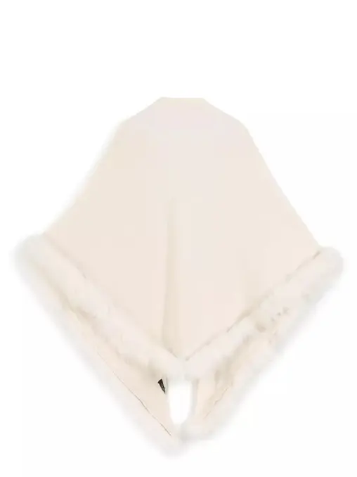 Платок шерстяной с мехом енота FREE AGE