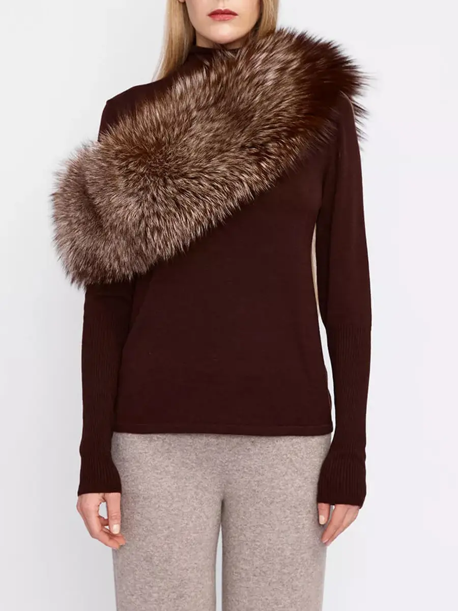 Воротник из меха лисы