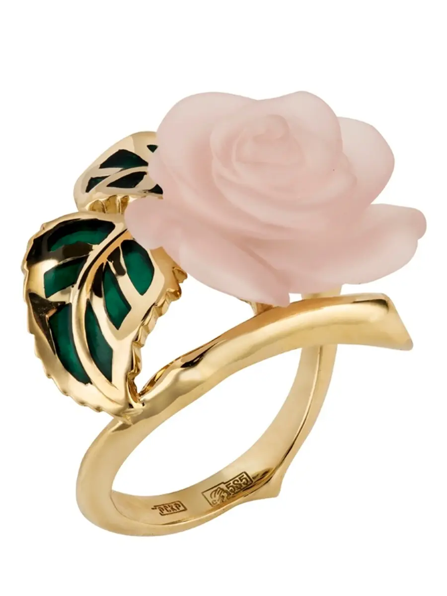 Кольцо Роза с халцедоном