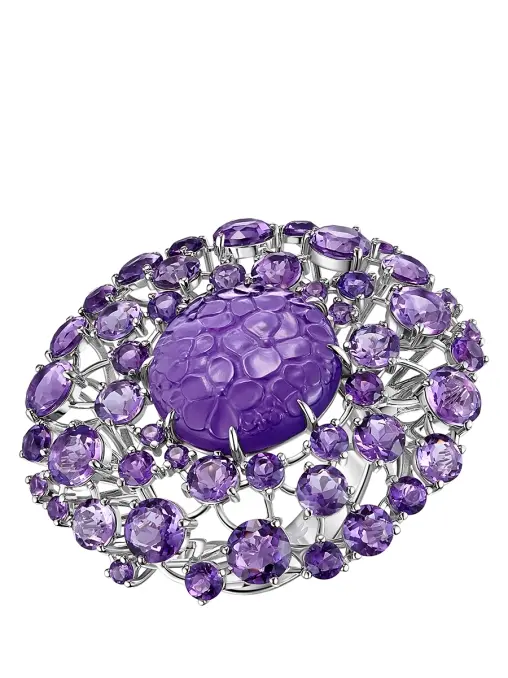 Кольцо с аметистом Пармская фиалка NATASHA LIBELLE