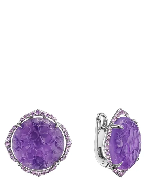 Серьги с аметистами Пармская фиалка NATASHA LIBELLE