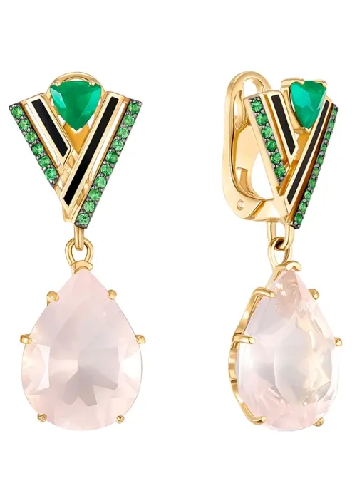 Серьги Гранвиль с кварцем NATASHA LIBELLE