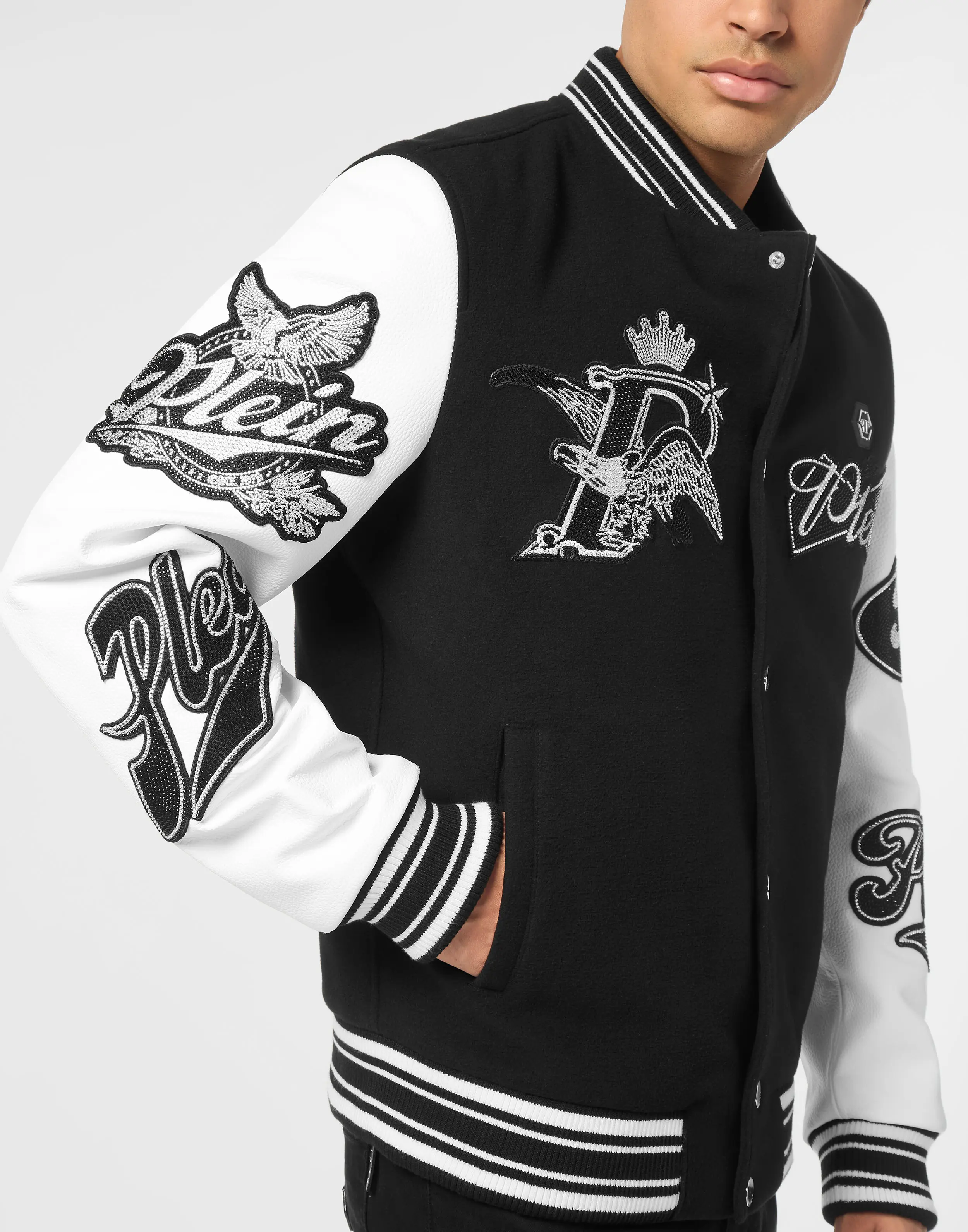 Бомбер комбинированный