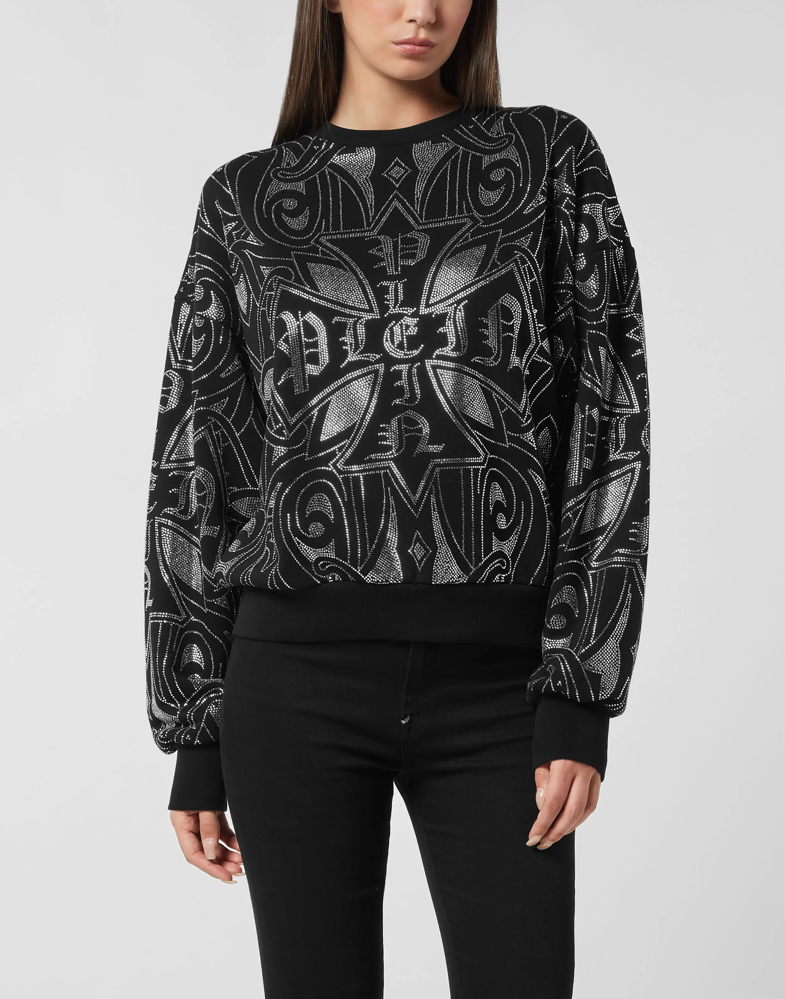 Толстовка со стразами