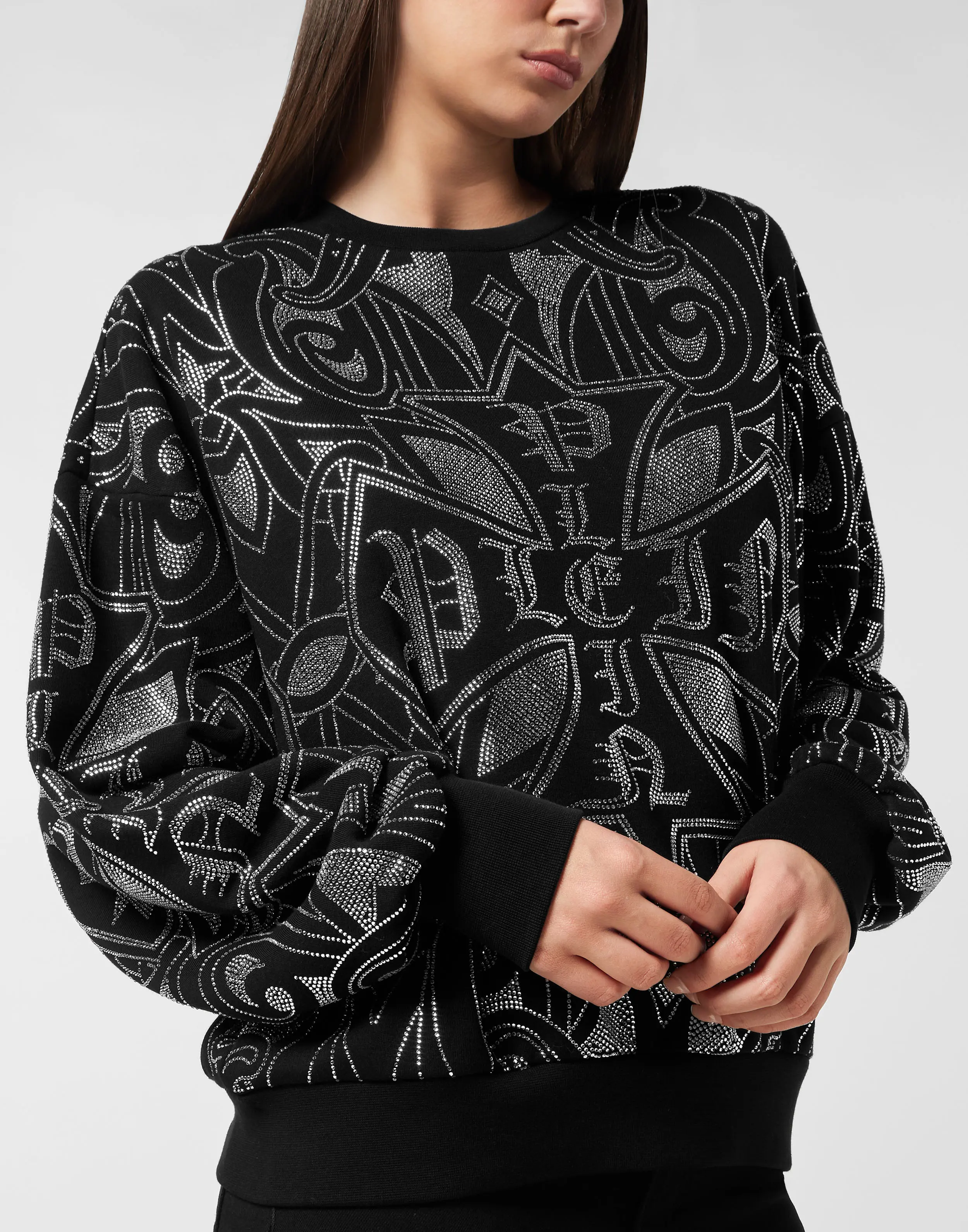 Толстовка со стразами