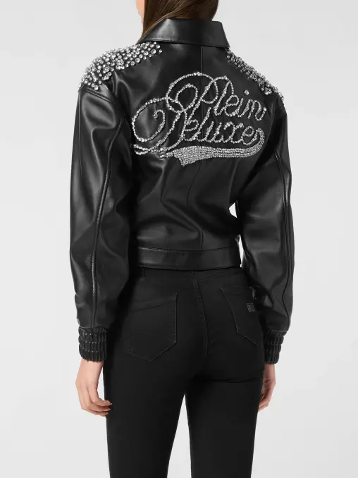 Бомбер кожаный PHILIPP PLEIN