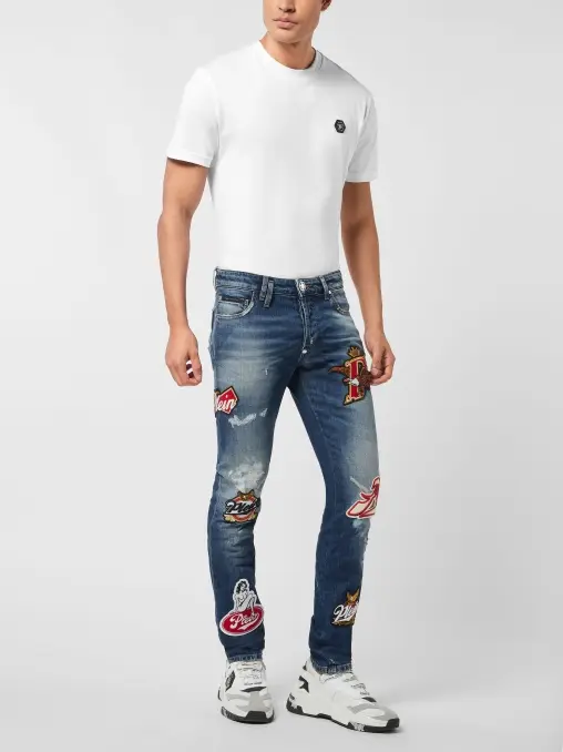 Джинсы хлопковые PHILIPP PLEIN