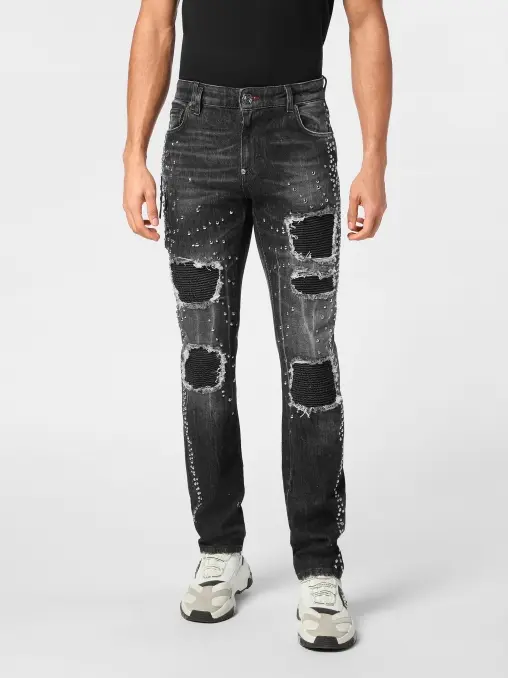 Джинсы хлопковые PHILIPP PLEIN