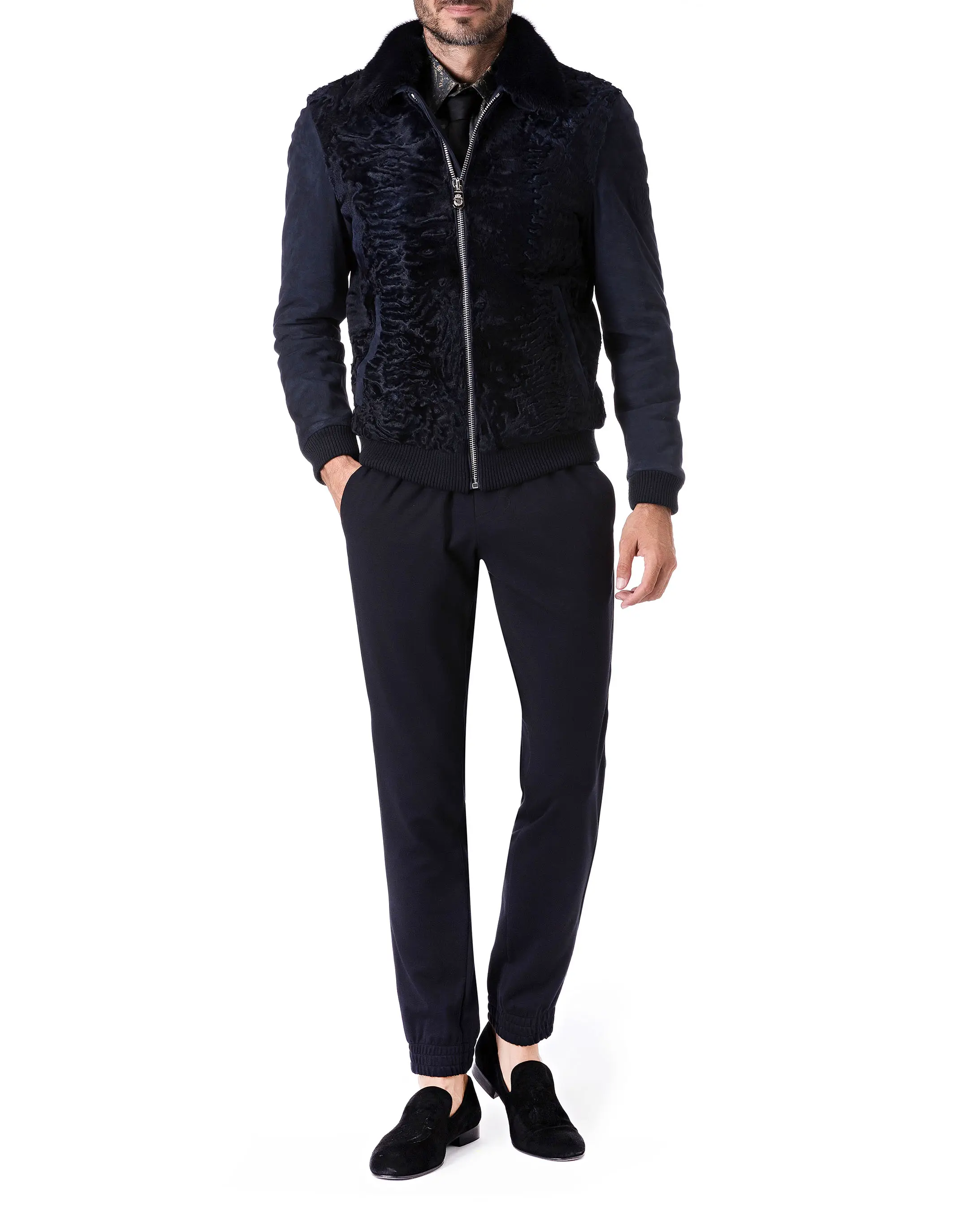 Бомбер с каракулем