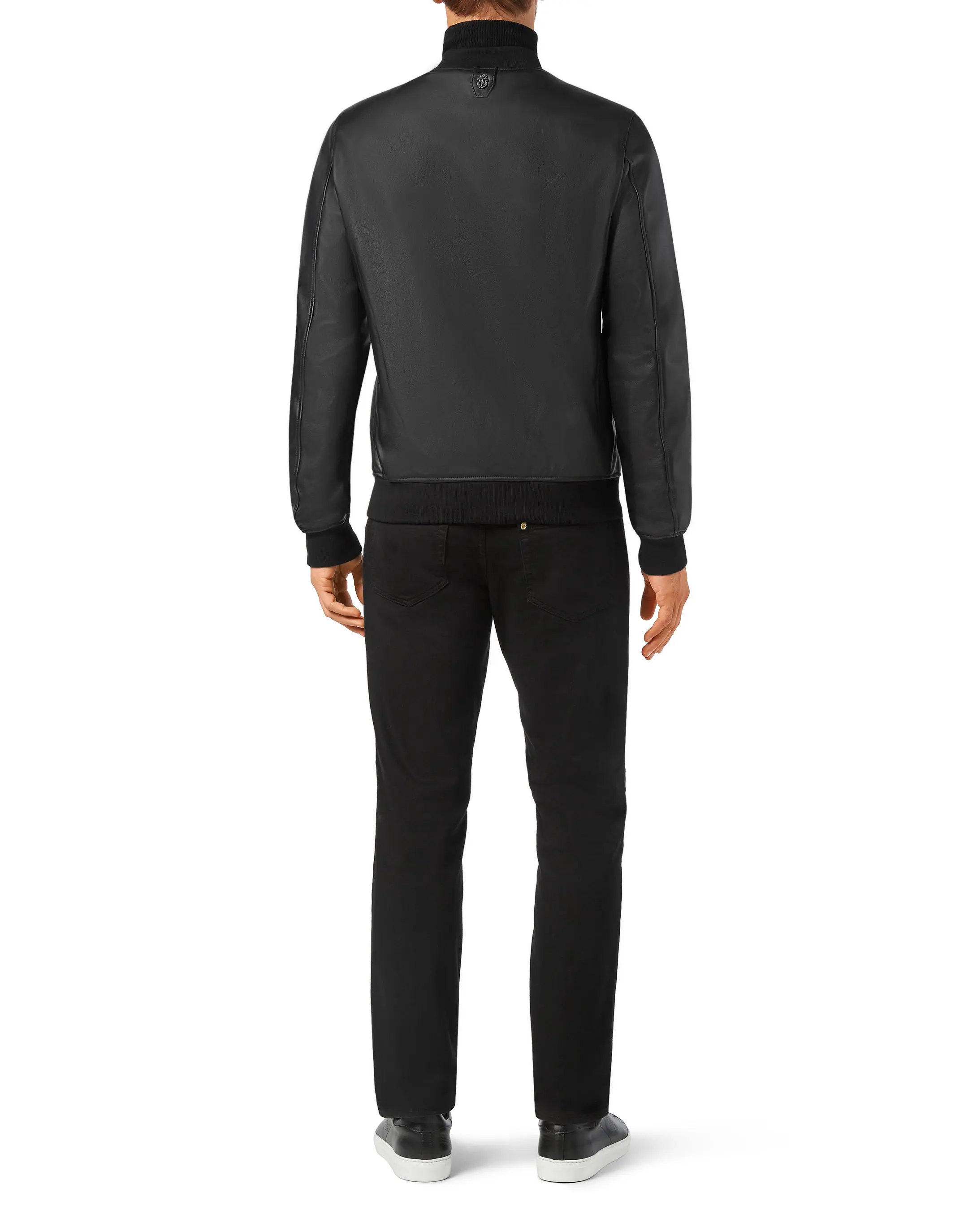 Бомбер кожаный