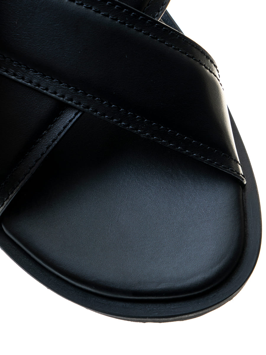 Сандалии кожаные