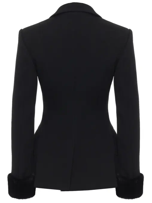 Жакет шерстяной с мехом норки MASHA UMANSKAYA