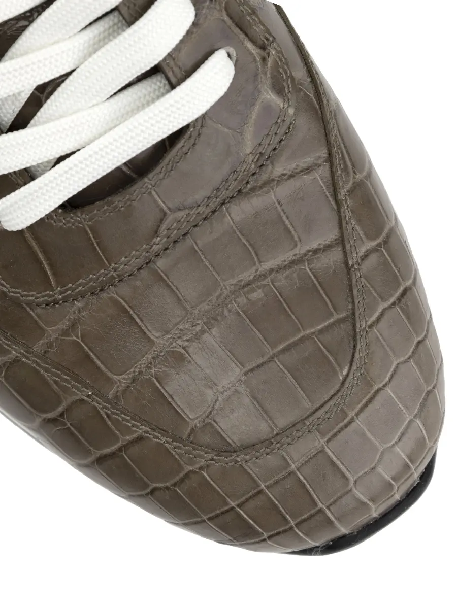 Кроссовки из кожи крокодила на меху