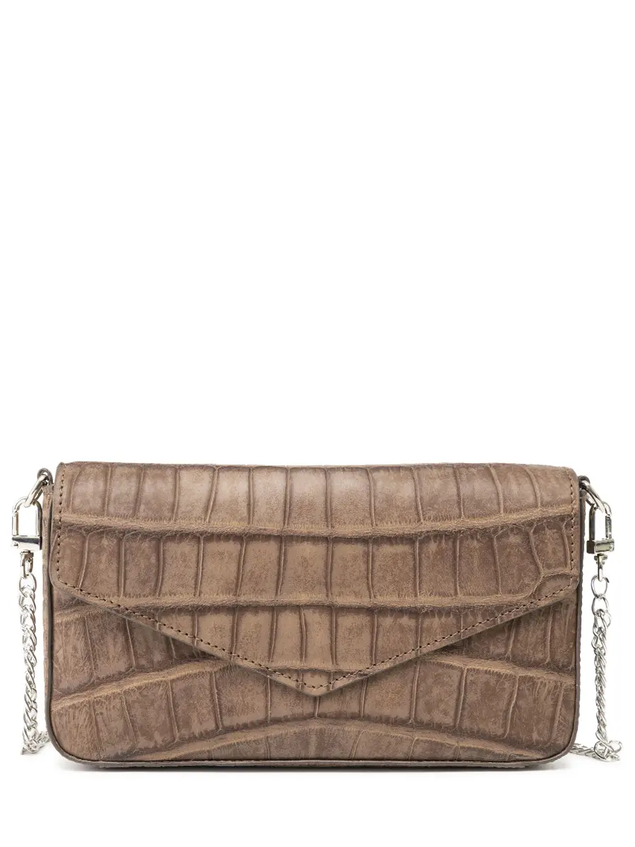 Клатч из кожи крокодила
