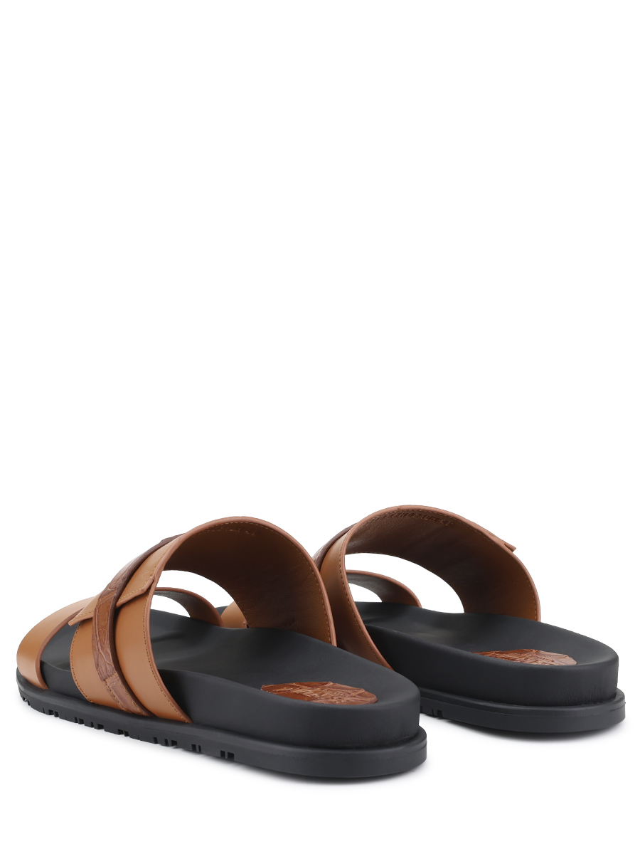 Шлепанцы кожаные