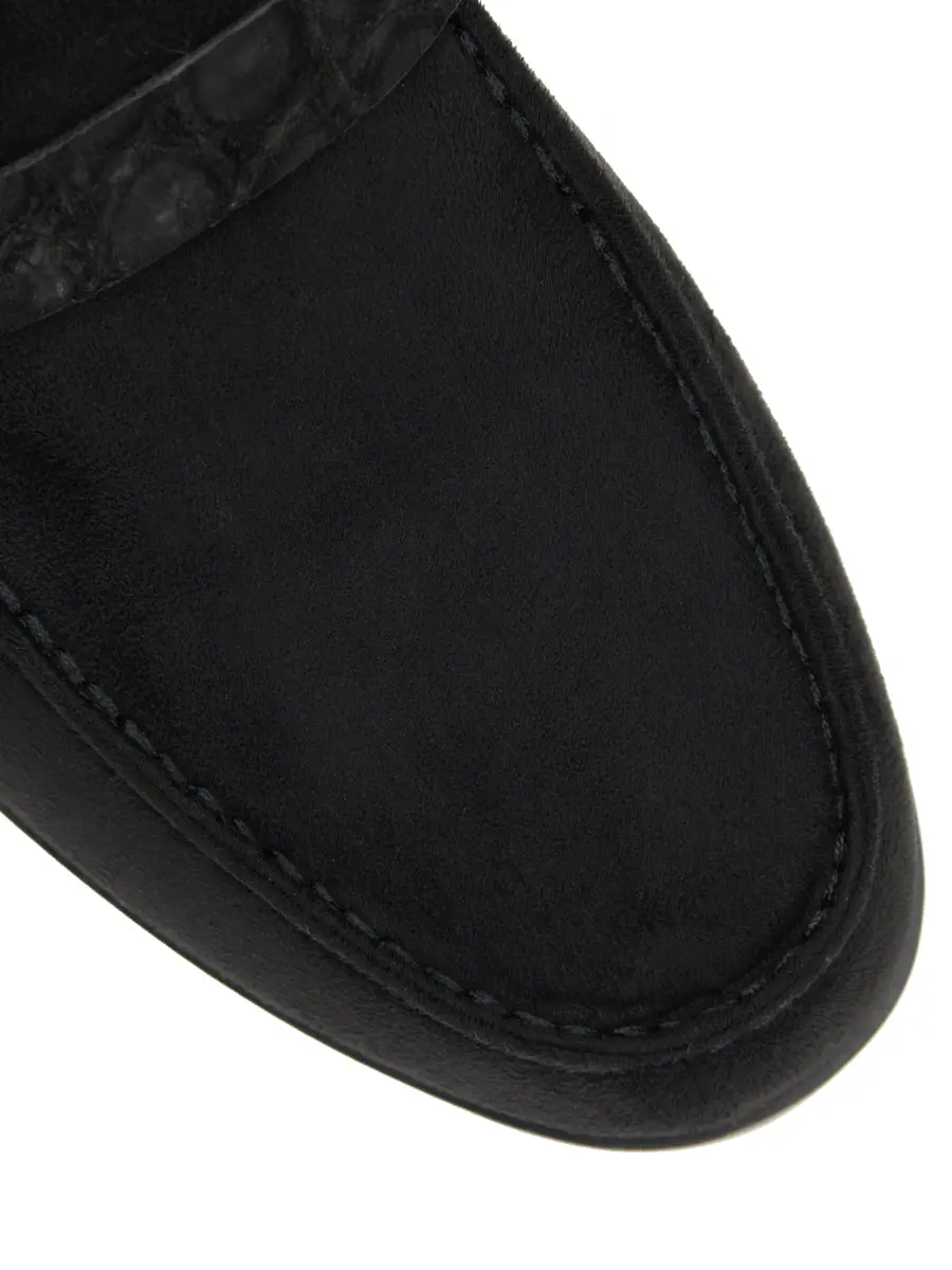 Лоферы замшевые